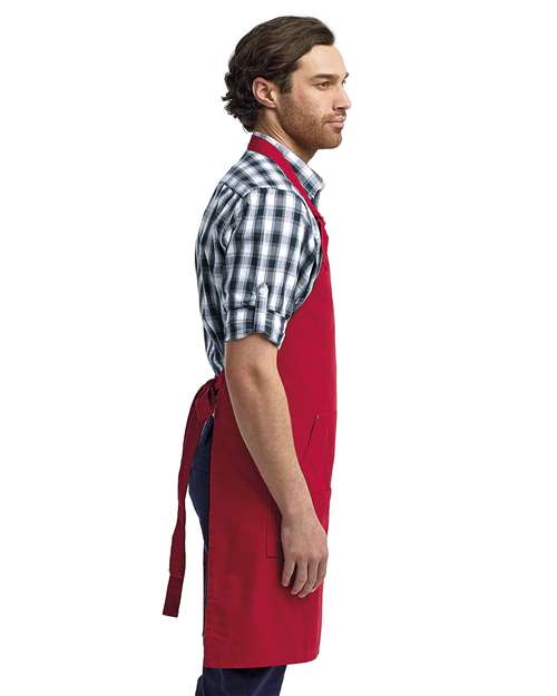 Artisan Collection by Reprime RP137 Calibre Heavy Cotton Canvas Pocket Apron - Red - model side