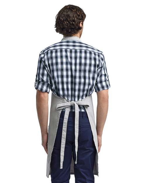 Artisan Collection by Reprime RP137 Calibre Heavy Cotton Canvas Pocket Apron - Silver - model back