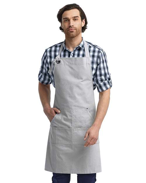 Artisan Collection by Reprime RP137 Calibre Heavy Cotton Canvas Pocket Apron - Silver - model front