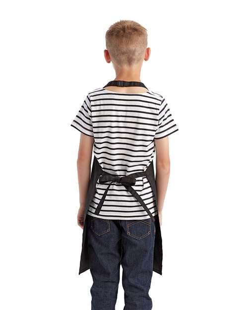 Artisan Collection by Reprime RP149 Youth Recycled Apron - Black - model back