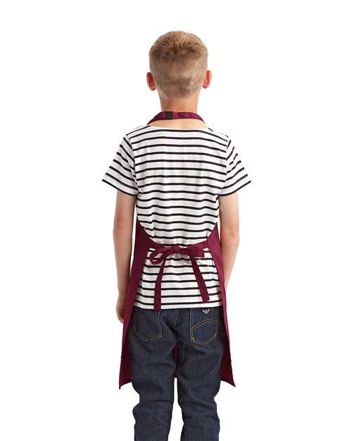 Artisan Collection by Reprime RP149 Youth Recycled Apron - Burgundy - model back