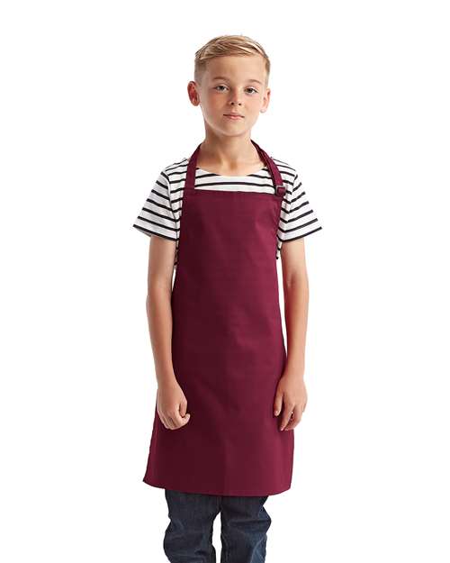 Artisan Collection by Reprime RP149 Youth Recycled Apron - Burgundy - model front