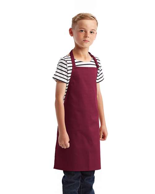 Artisan Collection by Reprime RP149 Youth Recycled Apron - Burgundy - model side