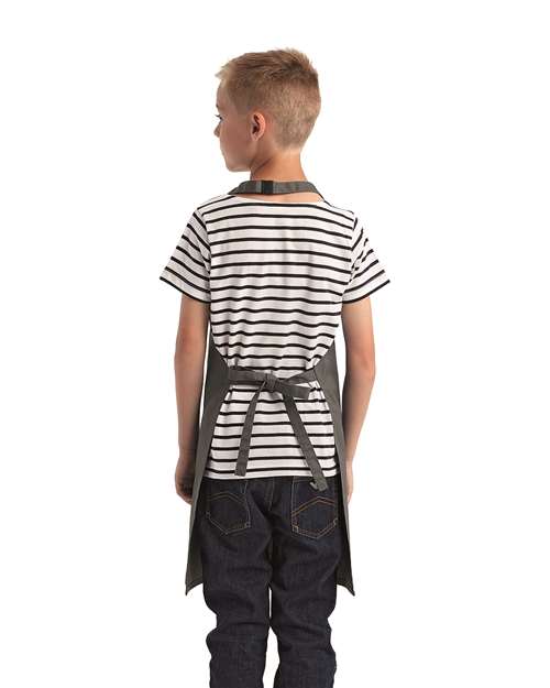 Artisan Collection by Reprime RP149 Youth Recycled Apron - Dark Grey - model back