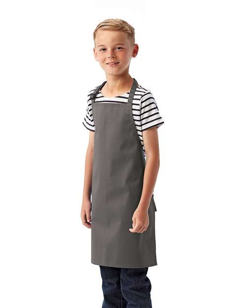 Artisan Collection by Reprime RP149 Youth Recycled Apron - Dark Grey - model side