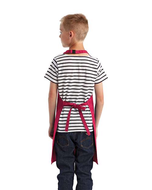 Artisan Collection by Reprime RP149 Youth Recycled Apron - Hot Pink - model back