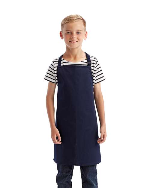 Artisan Collection by Reprime RP149 Youth Recycled Apron - Navy - model front