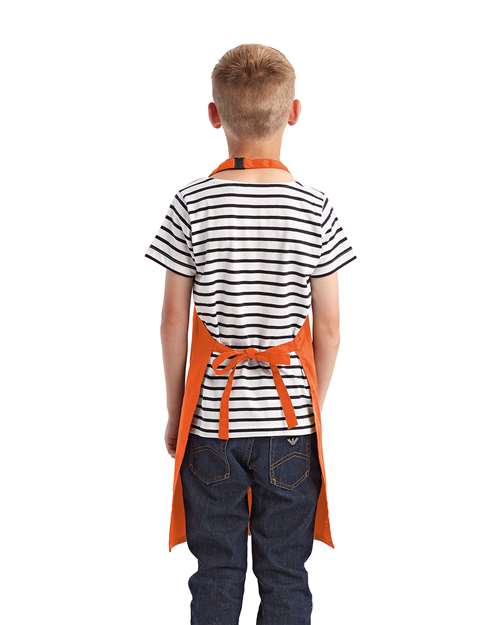 Artisan Collection by Reprime RP149 Youth Recycled Apron - Orange - model back