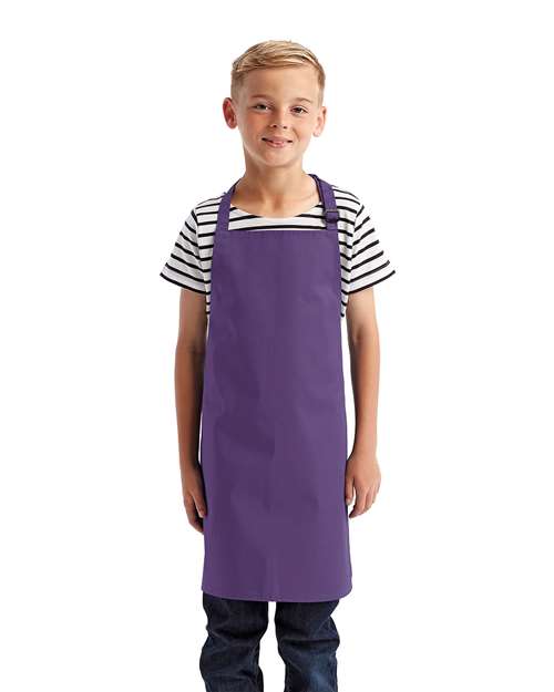 Artisan Collection by Reprime RP149 Youth Recycled Apron - Purple - model front