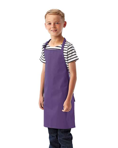 Artisan Collection by Reprime RP149 Youth Recycled Apron - Purple - model side