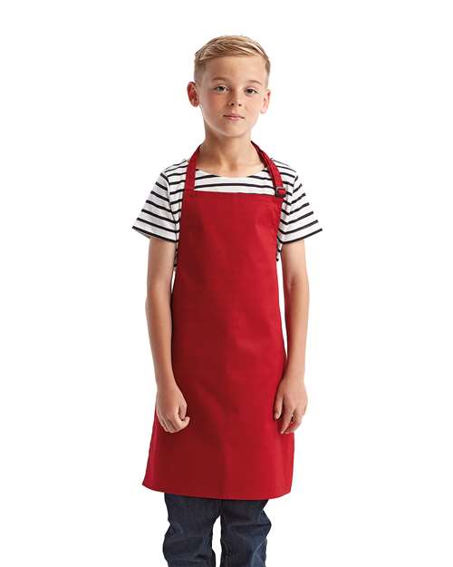 Artisan Collection by Reprime RP149 Youth Recycled Apron - Red - model front