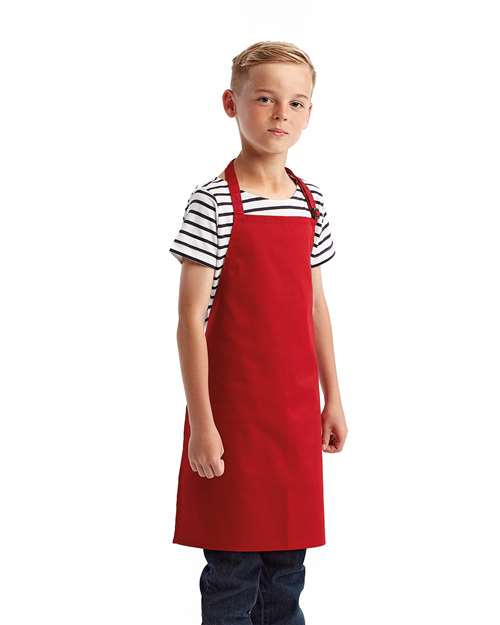 Artisan Collection by Reprime RP149 Youth Recycled Apron - Red - model side