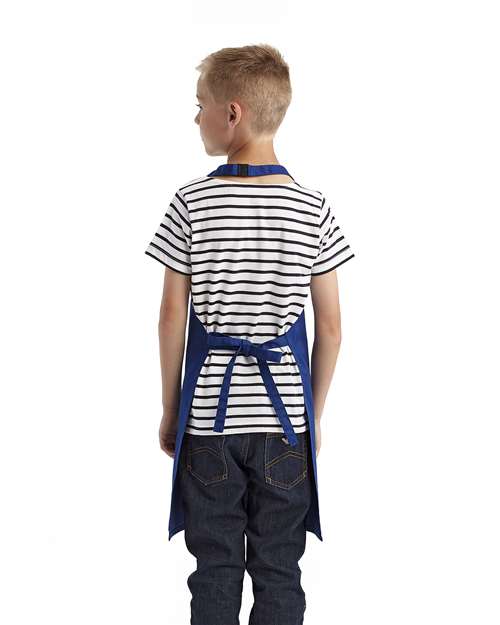Artisan Collection by Reprime RP149 Youth Recycled Apron - Royal - model back