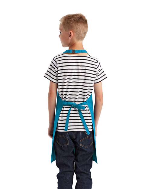 Artisan Collection by Reprime RP149 Youth Recycled Apron - Turquoise - model back