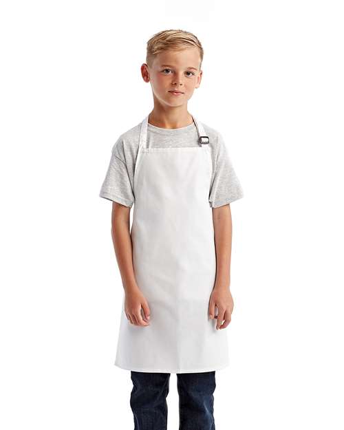 Artisan Collection by Reprime RP149 Youth Recycled Apron - White - model front
