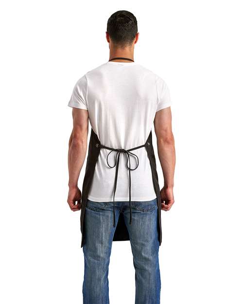 Artisan Collection by Reprime RP181 Artisan's Choice Double Pocket Canvas Apron - Black - model back