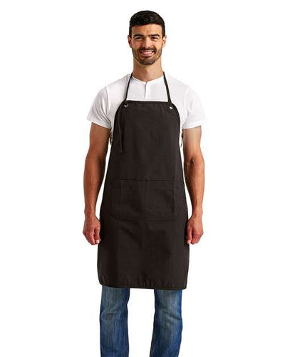Artisan Collection by Reprime RP181 Artisan's Choice Double Pocket Canvas Apron - Black - model front