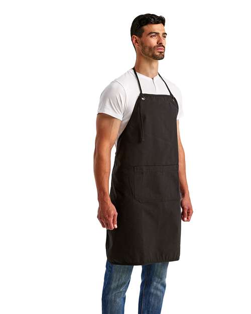 Artisan Collection by Reprime RP181 Artisan's Choice Double Pocket Canvas Apron - Black - model side