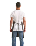 Artisan Collection by Reprime RP181 Artisan's Choice Double Pocket Canvas Apron - Dark Grey - model back