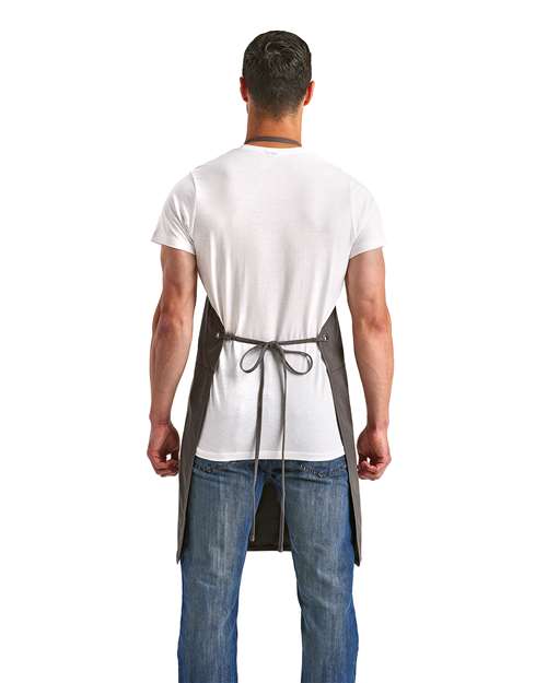 Artisan Collection by Reprime RP181 Artisan's Choice Double Pocket Canvas Apron - Dark Grey - model back