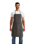 Artisan Collection by Reprime RP181 Artisan's Choice Double Pocket Canvas Apron - Dark Grey - model front
