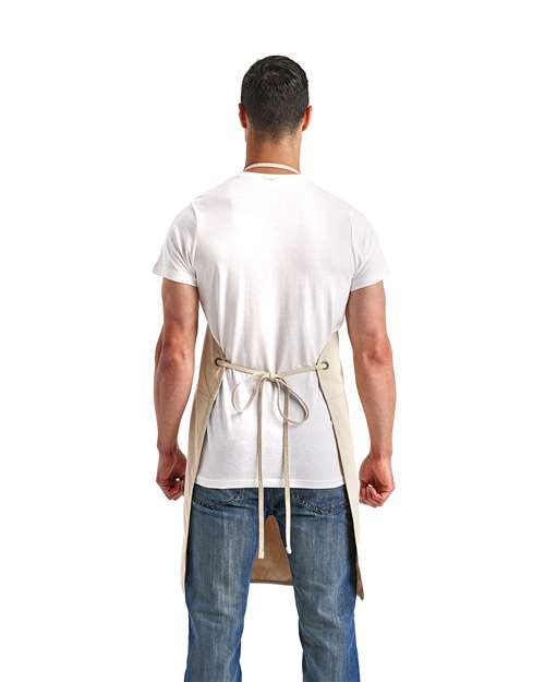 Artisan Collection by Reprime RP181 Artisan's Choice Double Pocket Canvas Apron - Natural - model back