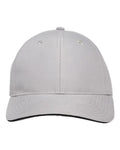 Adams Headwear PE102 Performer Cap - Grey/ Black - front