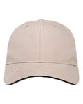 Adams Headwear PE102 Performer Cap - Khaki/ Black - front