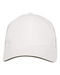 Adams Headwear PE102 Performer Cap - White/ Black - front
