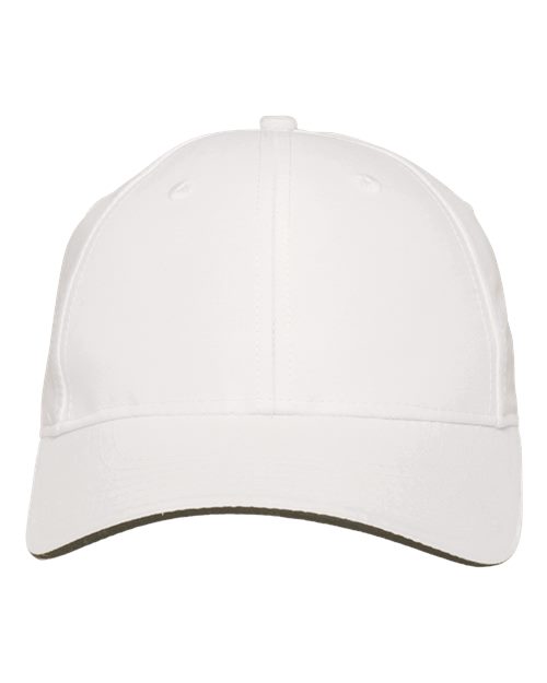 Adams Headwear PE102 Performer Cap - White/ Black - front