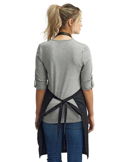 Artisan Collection by Reprime RP123 Espresso Bib Apron - Black/ Black - model back