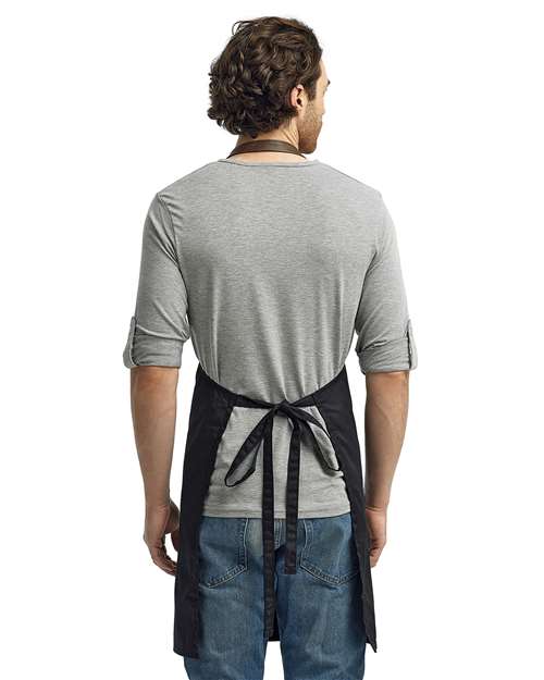 Artisan Collection by Reprime RP123 Espresso Bib Apron - Black/ Brown - model back