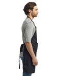 Artisan Collection by Reprime RP123 Espresso Bib Apron - Black/ Brown - model side