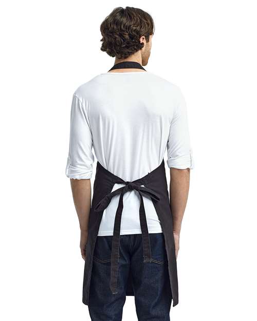 Artisan Collection by Reprime RP130 Calibre Heavy Cotton Canvas Bib Apron - Black - model back