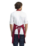 Artisan Collection by Reprime RP130 Calibre Heavy Cotton Canvas Bib Apron - Burgundy - model back