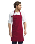 Artisan Collection by Reprime RP130 Calibre Heavy Cotton Canvas Bib Apron - Burgundy - model front