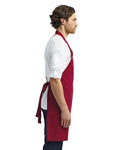 Artisan Collection by Reprime RP130 Calibre Heavy Cotton Canvas Bib Apron - Burgundy - model side