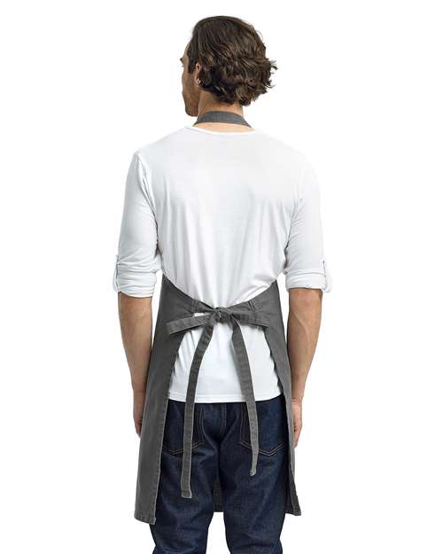 Artisan Collection by Reprime RP130 Calibre Heavy Cotton Canvas Bib Apron - Dark Grey - model back