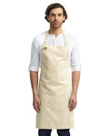 Artisan Collection by Reprime RP130 Calibre Heavy Cotton Canvas Bib Apron - Natural - model front