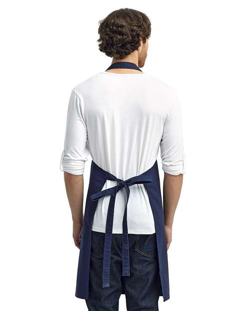 Artisan Collection by Reprime RP130 Calibre Heavy Cotton Canvas Bib Apron - Navy - model back