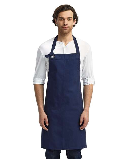 Artisan Collection by Reprime RP130 Calibre Heavy Cotton Canvas Bib Apron - Navy - model front