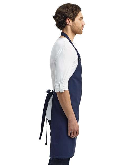 Artisan Collection by Reprime RP130 Calibre Heavy Cotton Canvas Bib Apron - Navy - model side