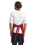 Artisan Collection by Reprime RP130 Calibre Heavy Cotton Canvas Bib Apron - Red - model back