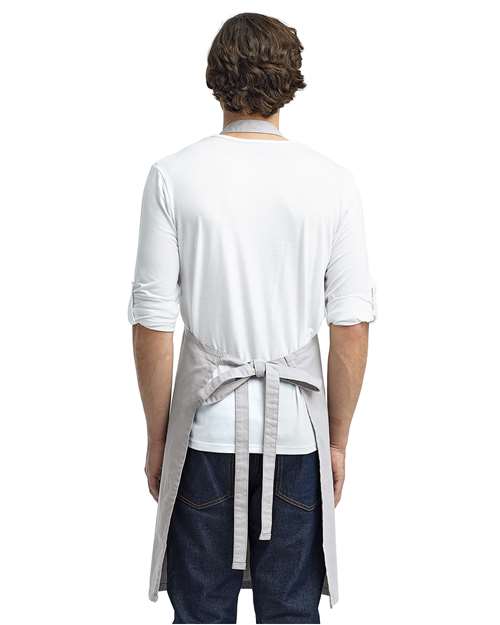 Artisan Collection by Reprime RP130 Calibre Heavy Cotton Canvas Bib Apron - Silver - model back