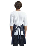 Artisan Collection by Reprime RP126 Jeans Stitch Denim Bib Apron - Indigo Denim - model back