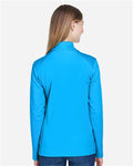 Devon & Jones DG479W Women's DRYTEC20 Performance Quarter-Zip Pullover - Ocean Blue/ Navy/ Ocean Blue - model back