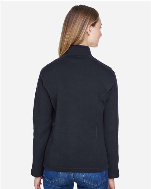 Devon & Jones DG793W Women's Bristol Full-Zip Sweater Fleece Jacket - Black - model back