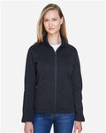 Devon & Jones DG793W Women's Bristol Full-Zip Sweater Fleece Jacket - Black - model front