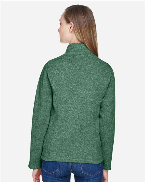 Devon & Jones DG793W Women's Bristol Full-Zip Sweater Fleece Jacket - Forest Heather - model back