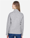 Devon & Jones DG793W Women's Bristol Full-Zip Sweater Fleece Jacket - Grey Heather - model back
